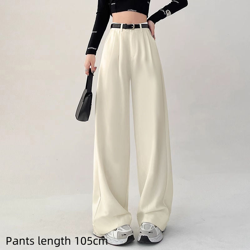 Suit Pants Women's Casual High Waist Loose Wide Legs Trousers