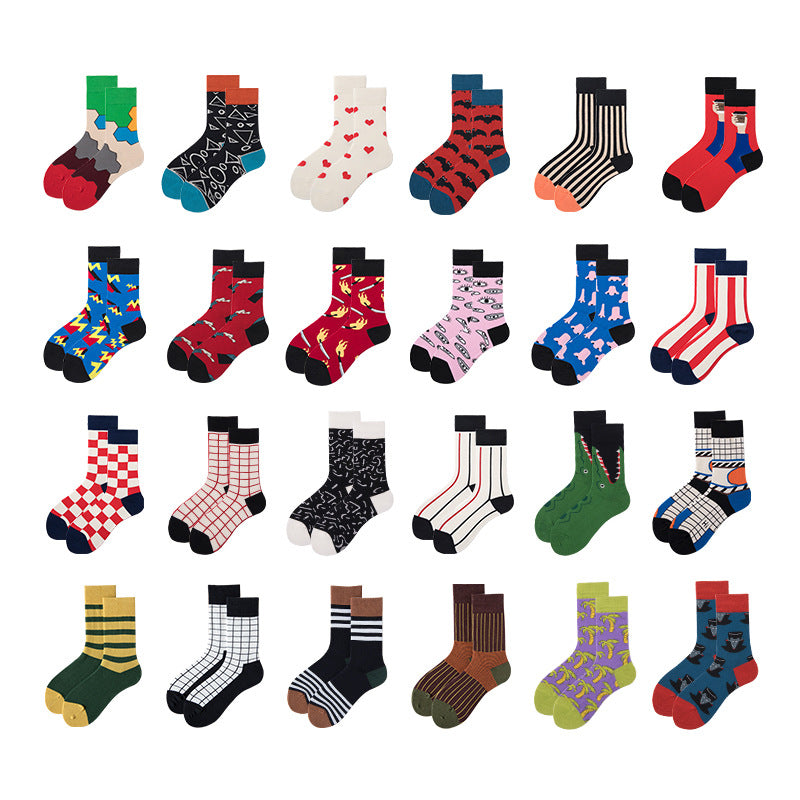 Cartoon Jacquard Sports Skate Socks