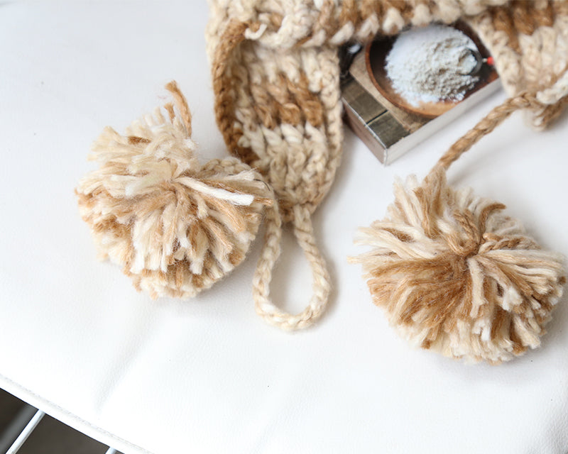European Yarn Mixed Color Wool Lei Feng Hat