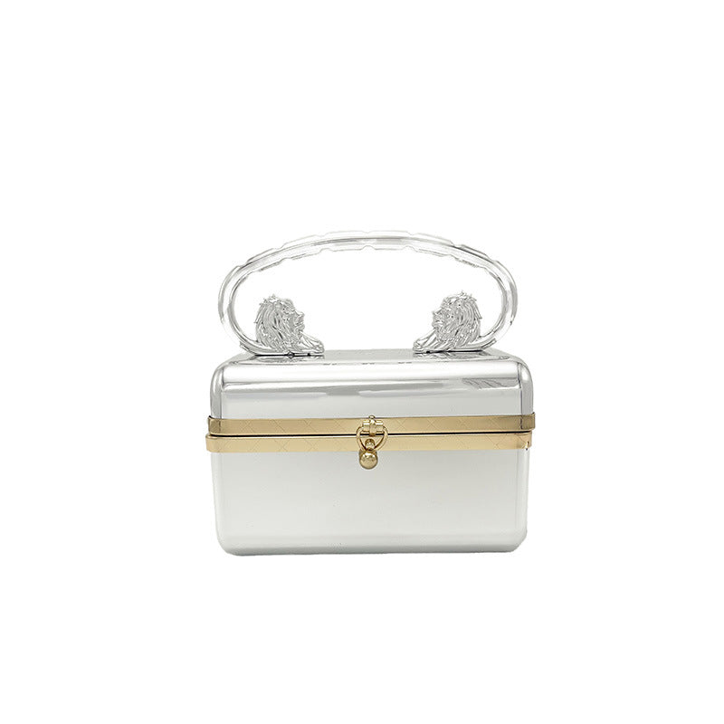 Akryl Crossbody-taske til kvinder med skinnende overflade