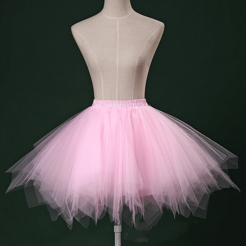 Half-length Pettiskirt Perform Dance Party Tulle Skirt Crinoline