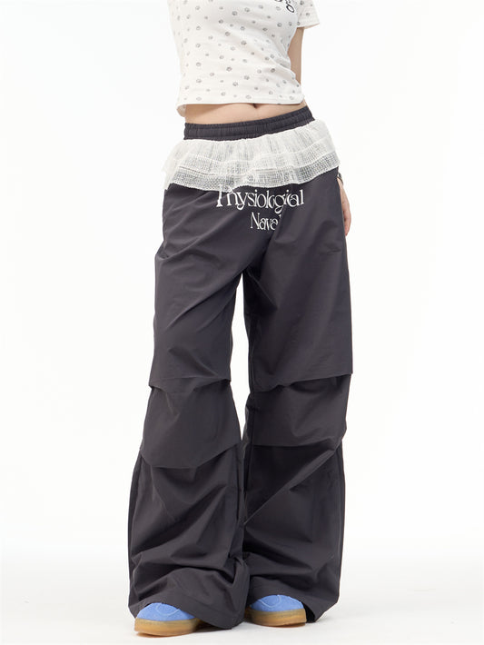 Kvinders blonde-syede, falske todelte plisserede overalls
