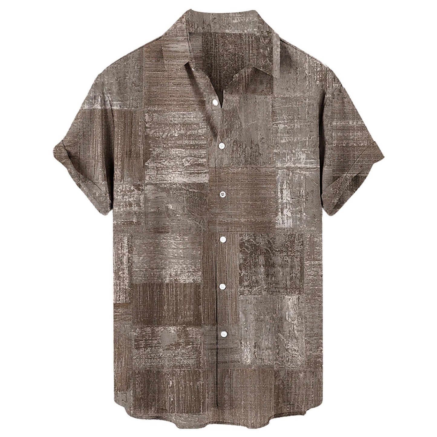 Men's Casual Fashion 3D Digital Printing Short Sleeve Shirt
