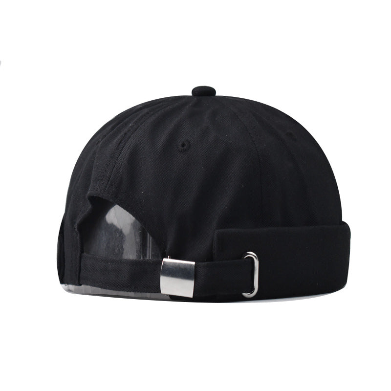 Men's And Women's Retro Versatile Solid Color Brimless Hat