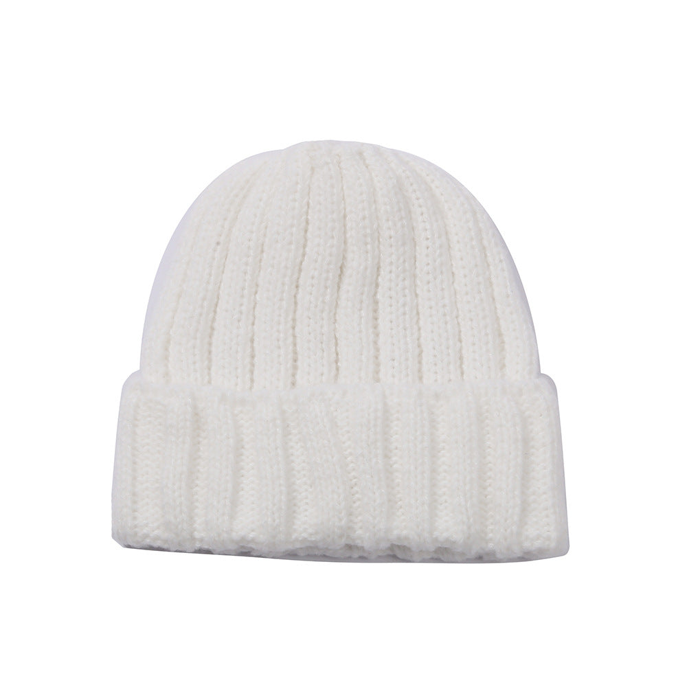 Men's And Women's Fashion Solid Color Wool Knitted Hat