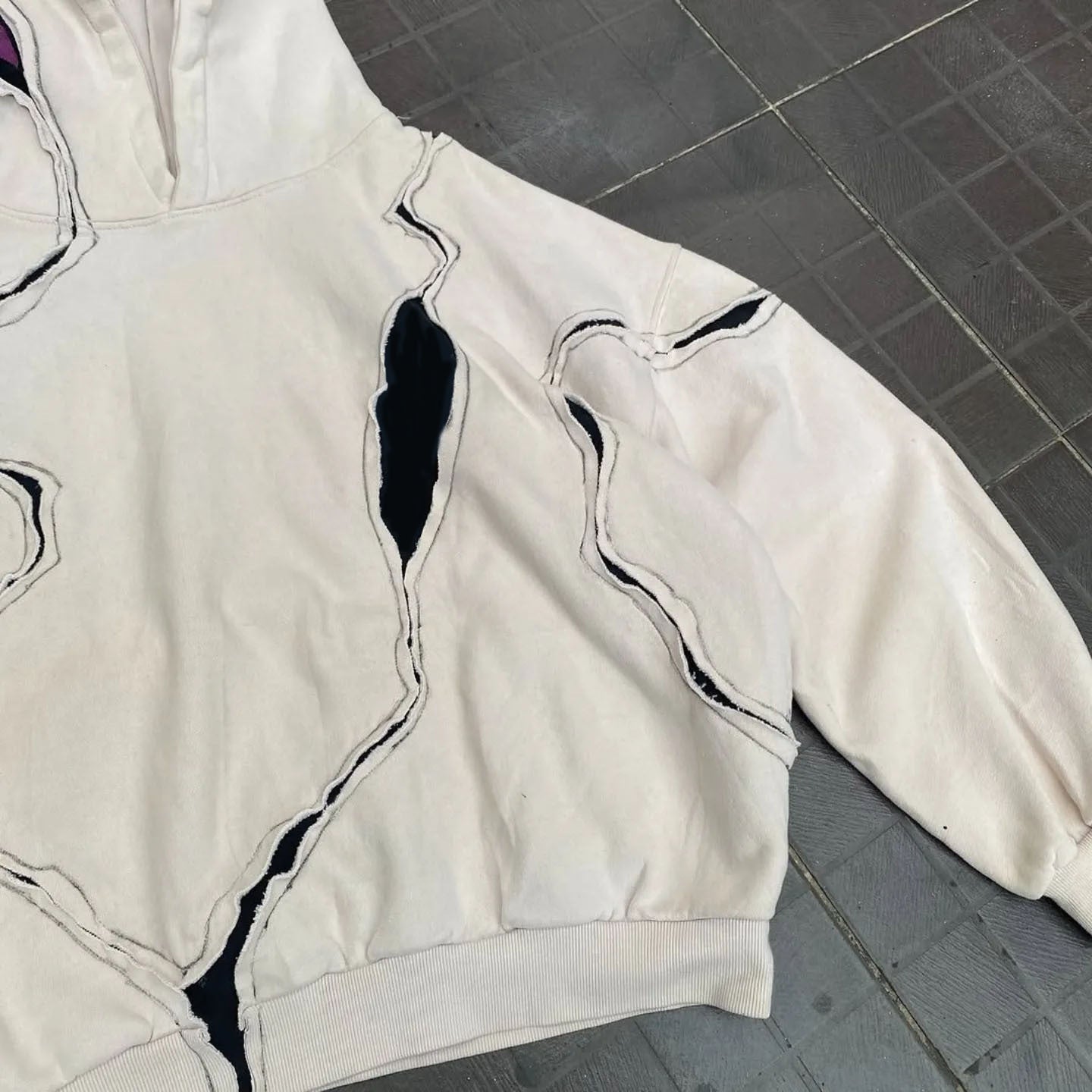 Women's Loose Fashion Dark Line Hooded Sweater