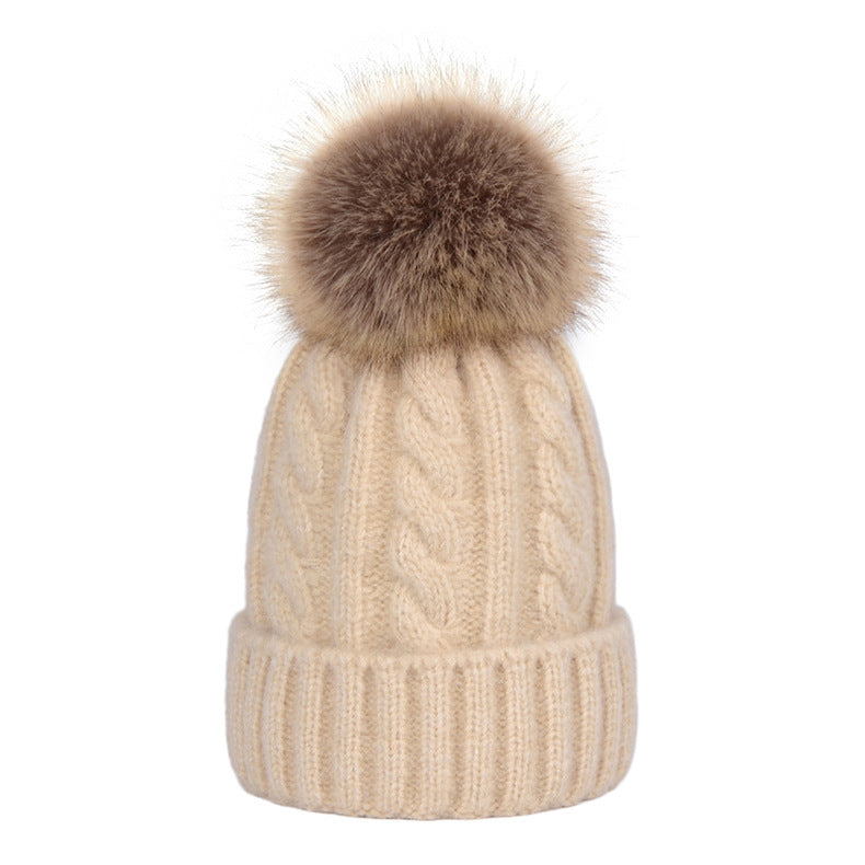 Fashion Hat Women's Autumn And Winter Wool Ball
