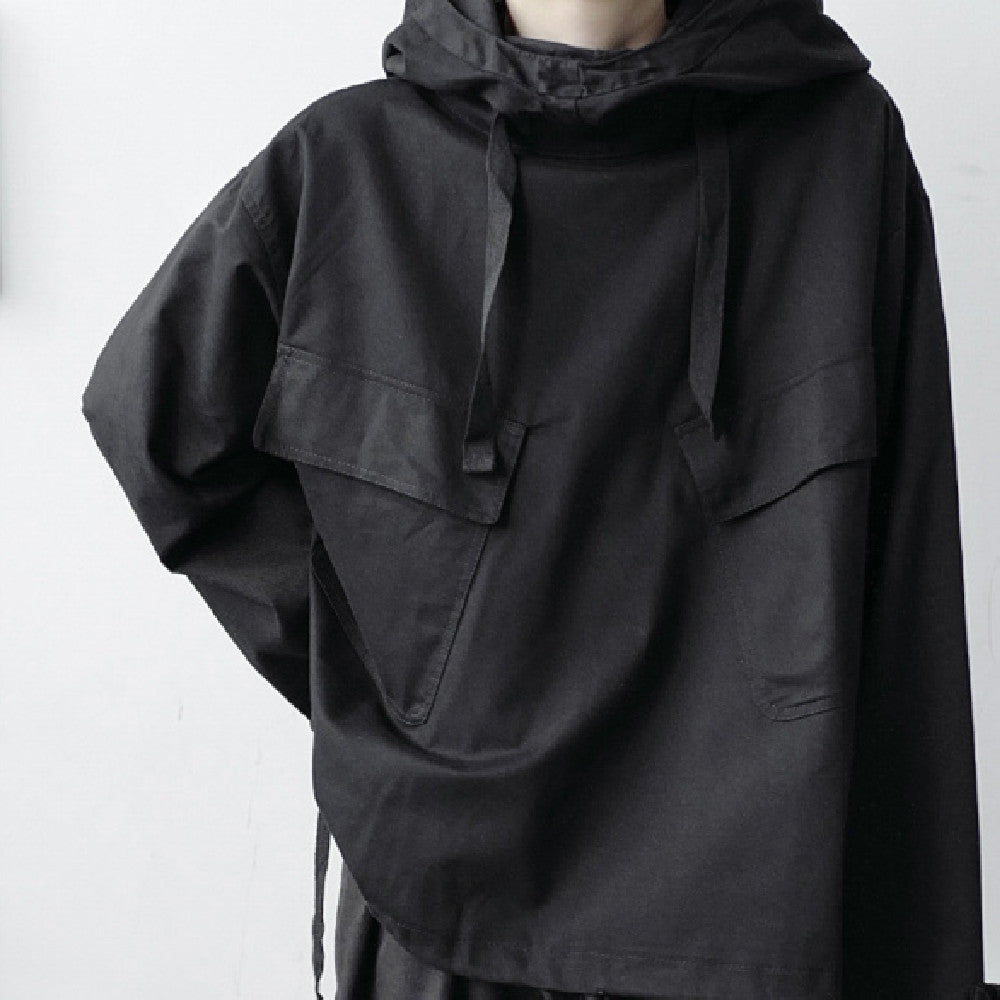 Men's Hip Hop Super Loose Big Pocket Pullover Jacket