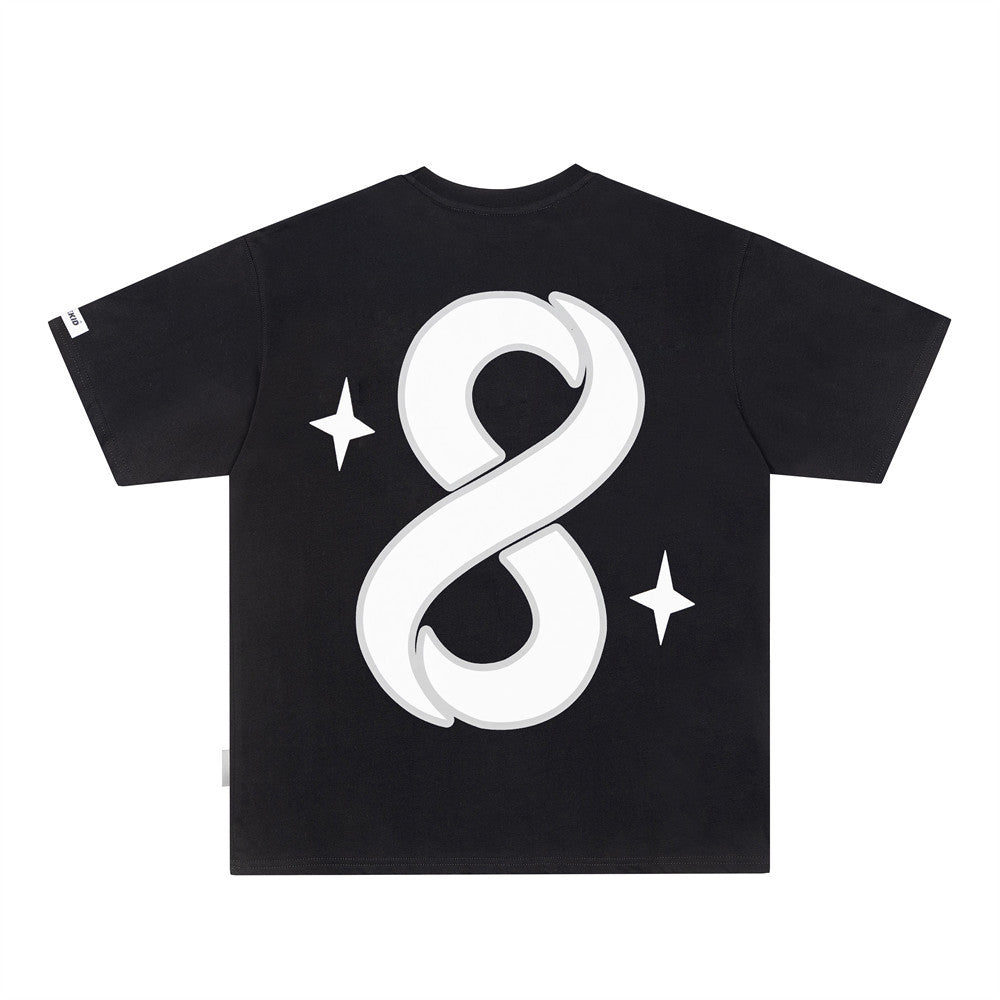 Digital 8 Printed Short-sleeved T-shirt For Men