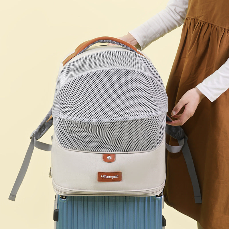 Portable Breathable Cat Backpack Large Capacity Expandable