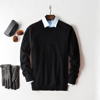 Cashmere Sweater Men's Cashmere V-neck Bottoming Shirt Round Neck Sweetheart Neckline