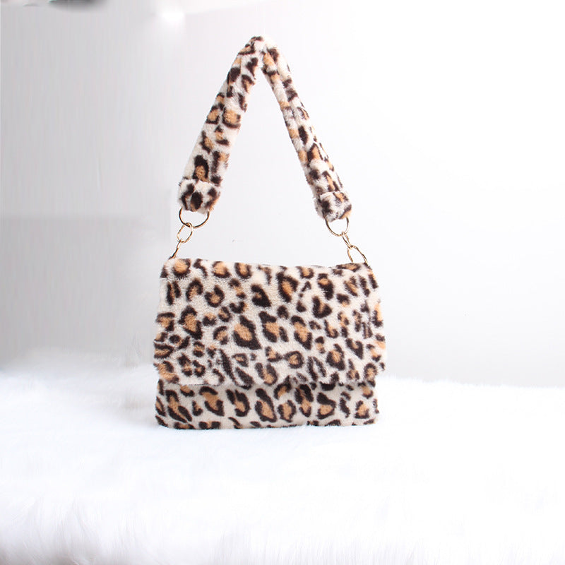 Plush Bag Women Autumn And Winter One-shoulder Handbag