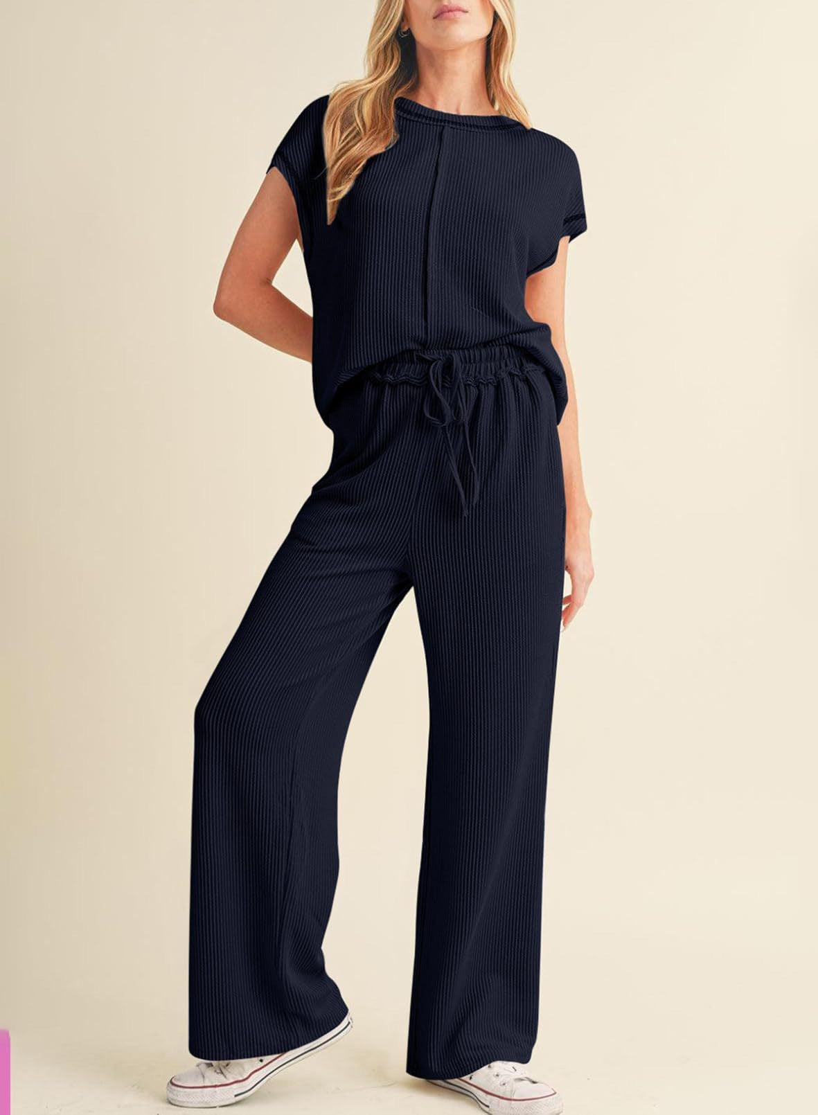 Three-quarter Sleeve Casual Women's Pants Loose And Slimming Trousers