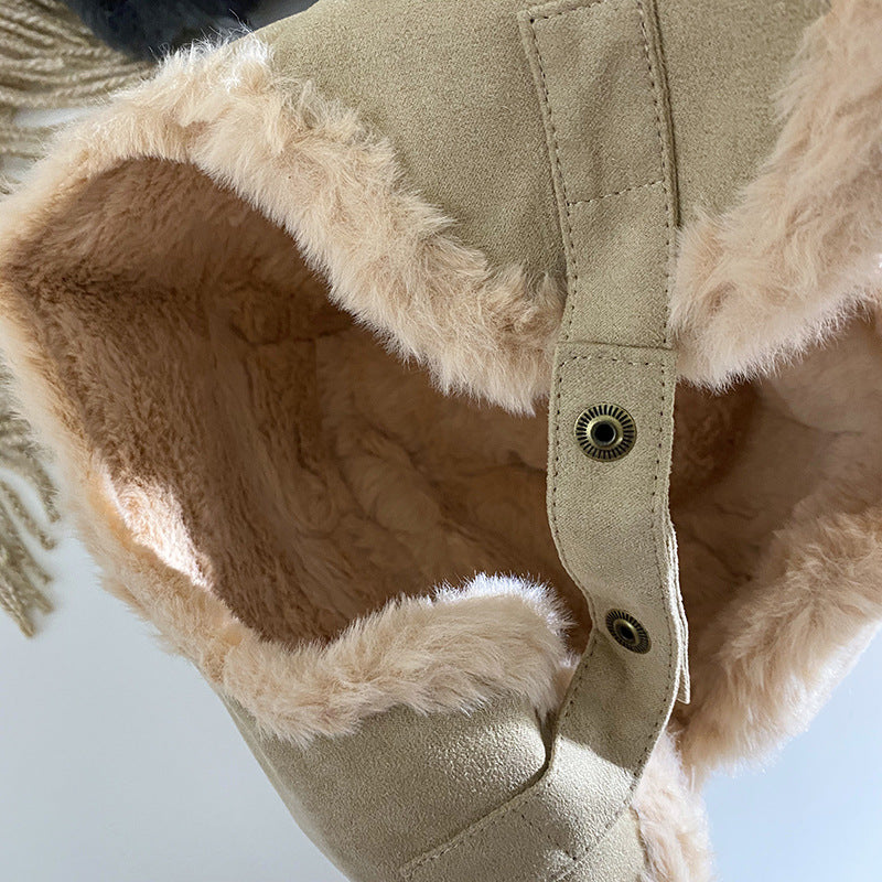 Warm Earmuffs Suede Retro Wear Windproof On Both Sides