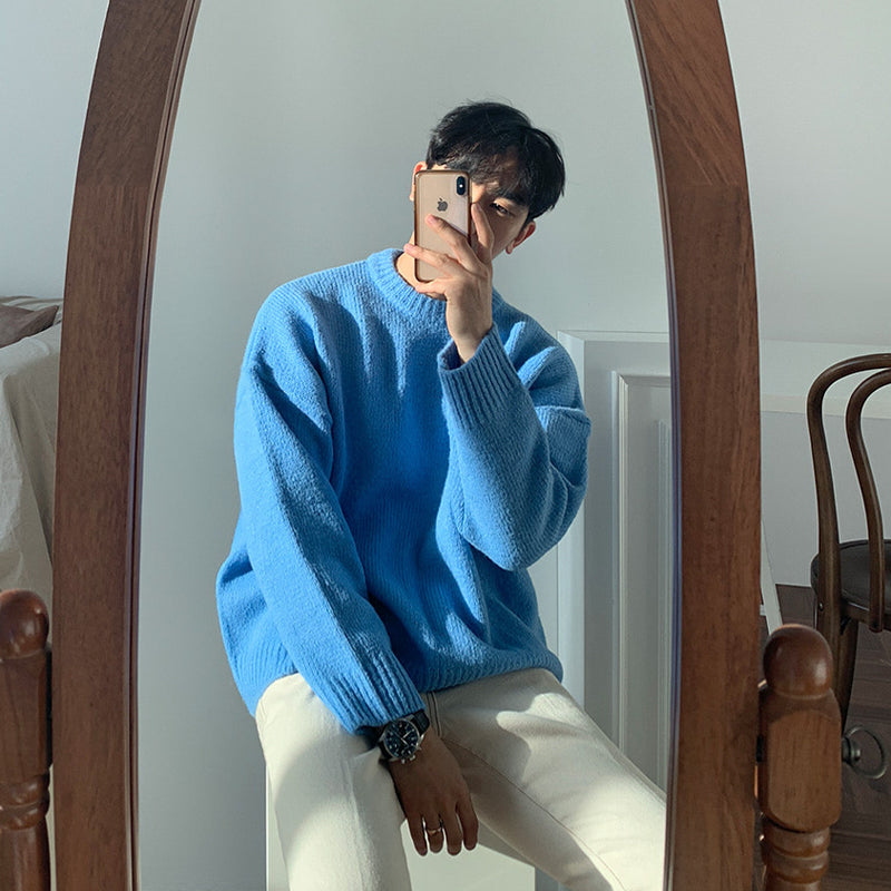 Men's Sweater Winter Trend Round Neck Student Bottoming Shirt