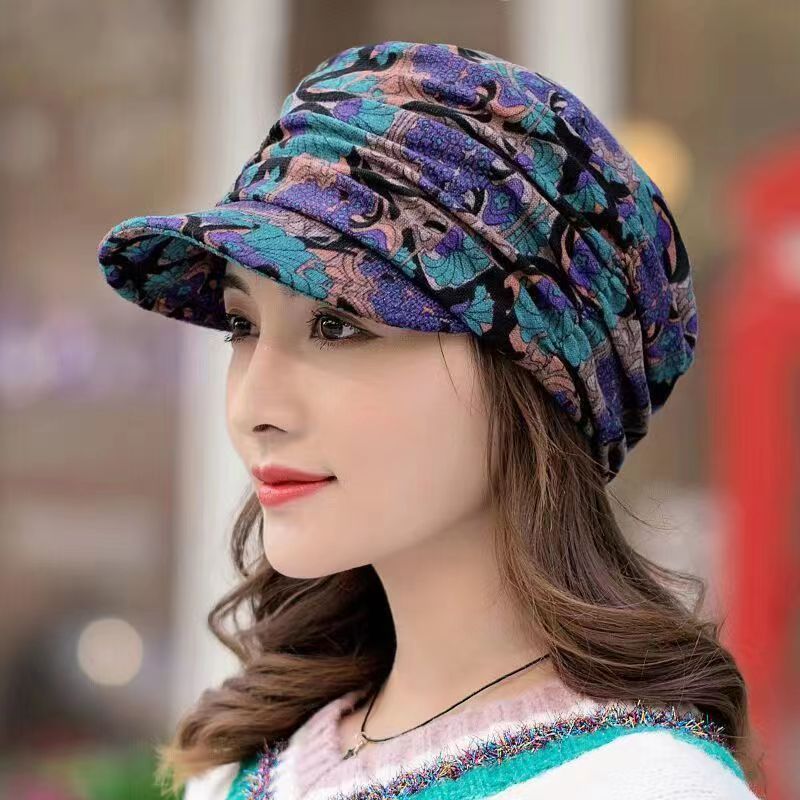 Female Korean Version Of A Hundred Soft Brim Hat Ethnic Wind