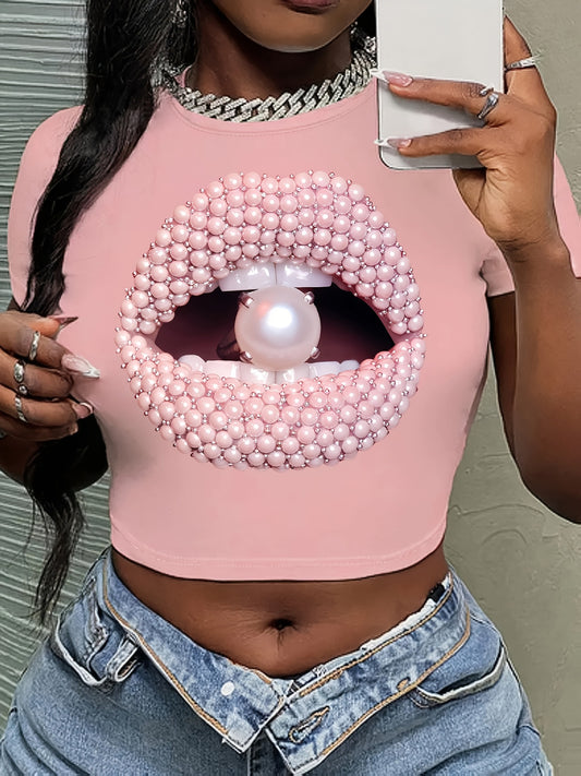Printed Round Neck Short Sleeve