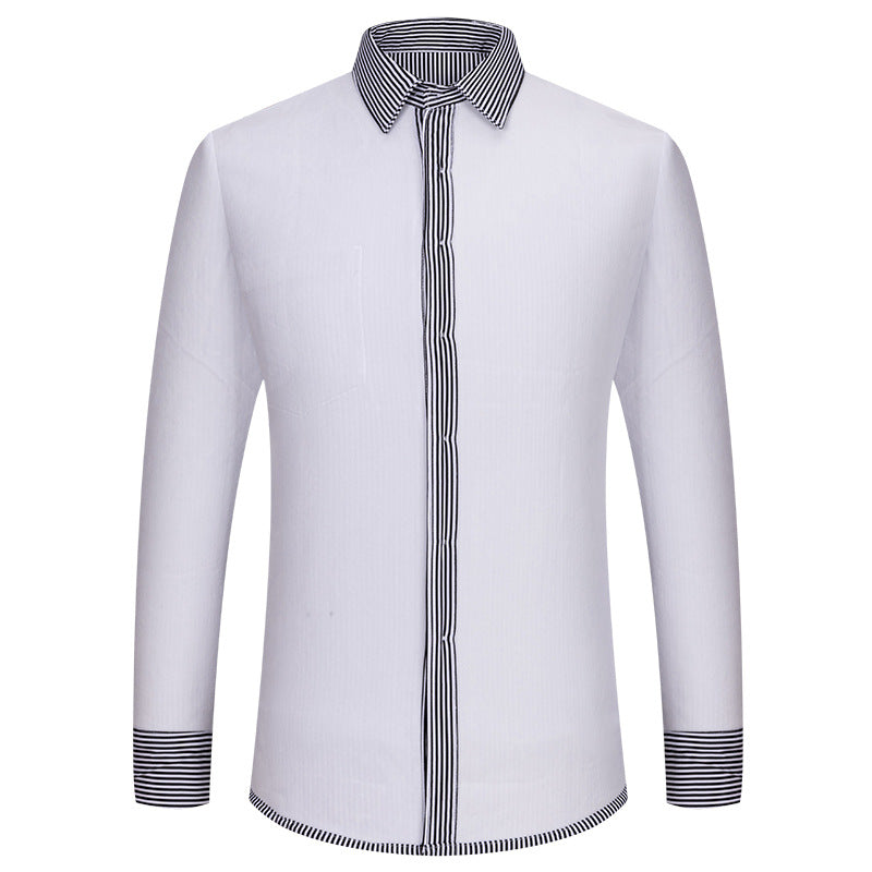 Winter Professional Shirt Men's Workwear Warm Fleece-lined