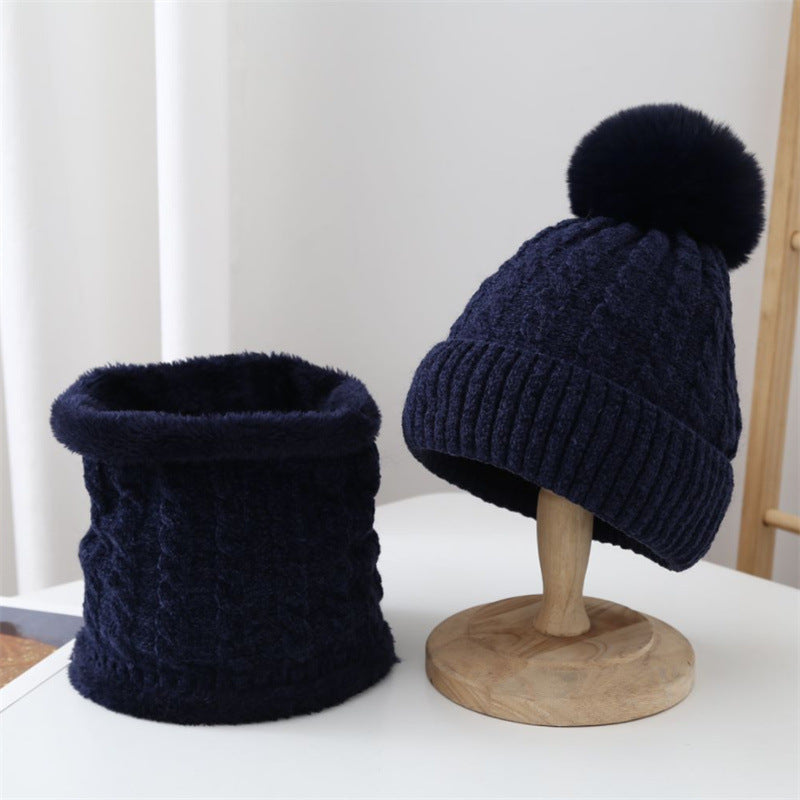 Women's Fashion Warm Fleece Thickened Scarf Hooded Hat