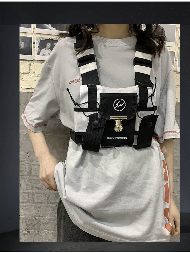 Men's Street Hip-hop Vest Small Backpack