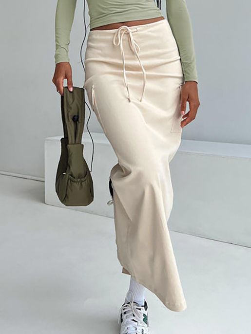 Women's Fashionable All-matching Tied High Waist Skirt