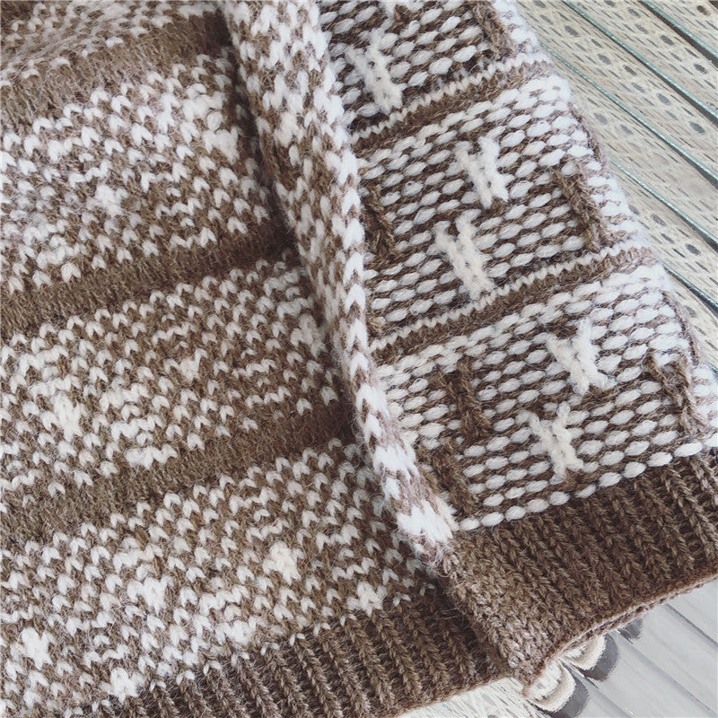 Thick And Warm Couple Woolen Knitted Scarf