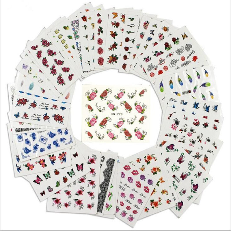 Butterfly Flower Feather Lace Watermark Stickers A Variety Of Non-repetitive