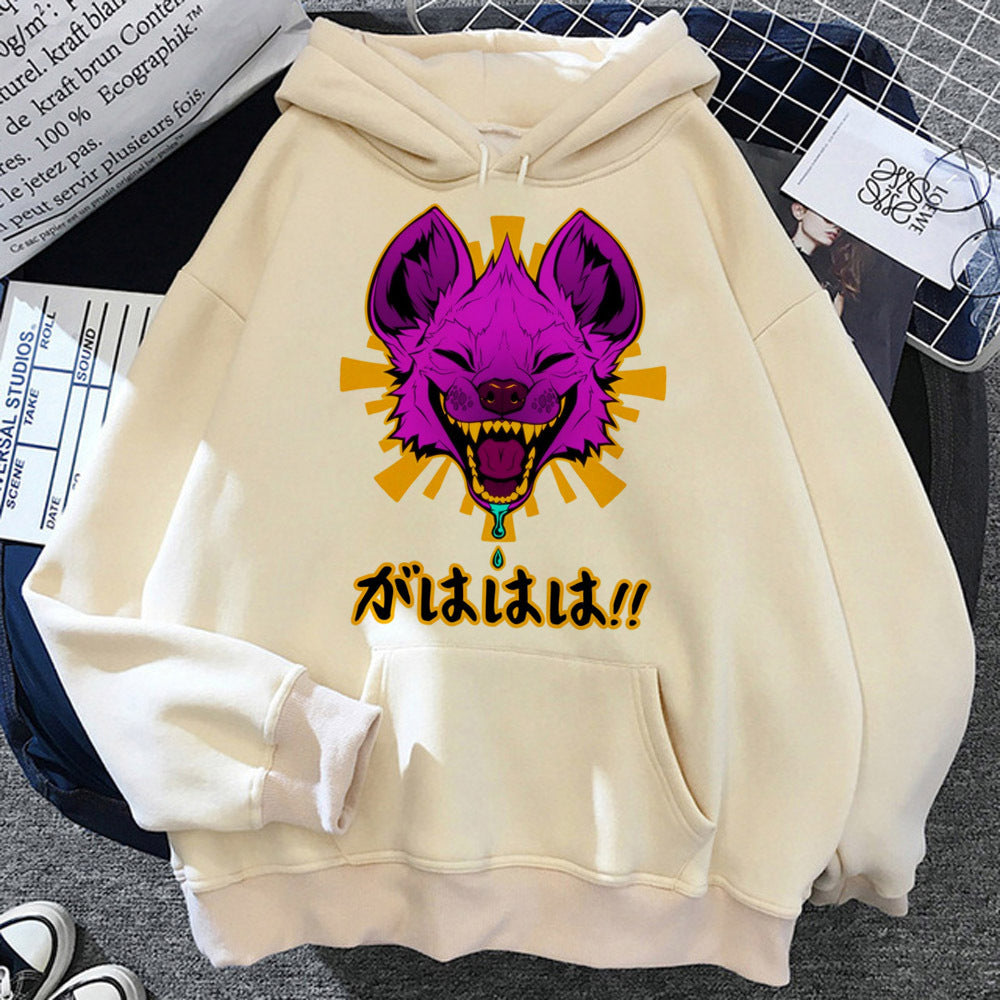 Furry Hættetrøje Ungdommeligt Y2K Mønster Kawaii Athleisure Teen