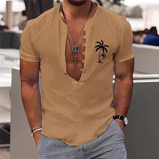 Digital Printing Men's Clothing Summer Short Sleeve Shirt  3D