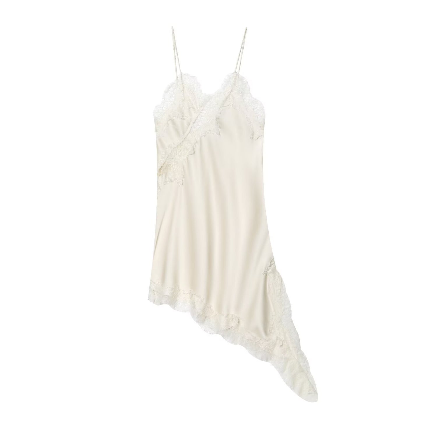 Asymmetric Lace Camisole Dress For Women