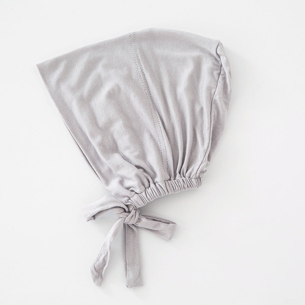 Women's Fashion Solid Color Lace-up Bottoming Hood