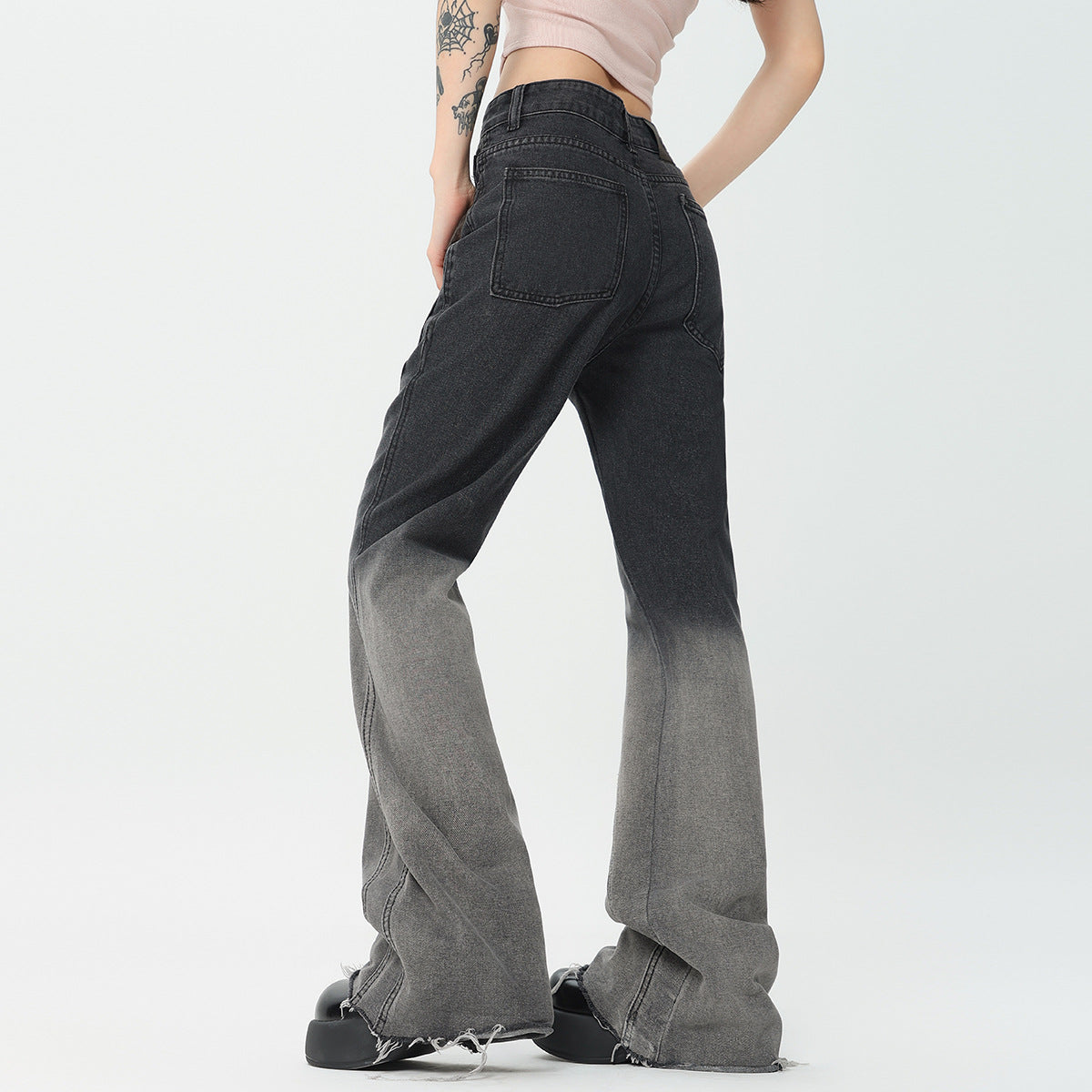 Women's Gradient Washed American-style Skinny Jeans