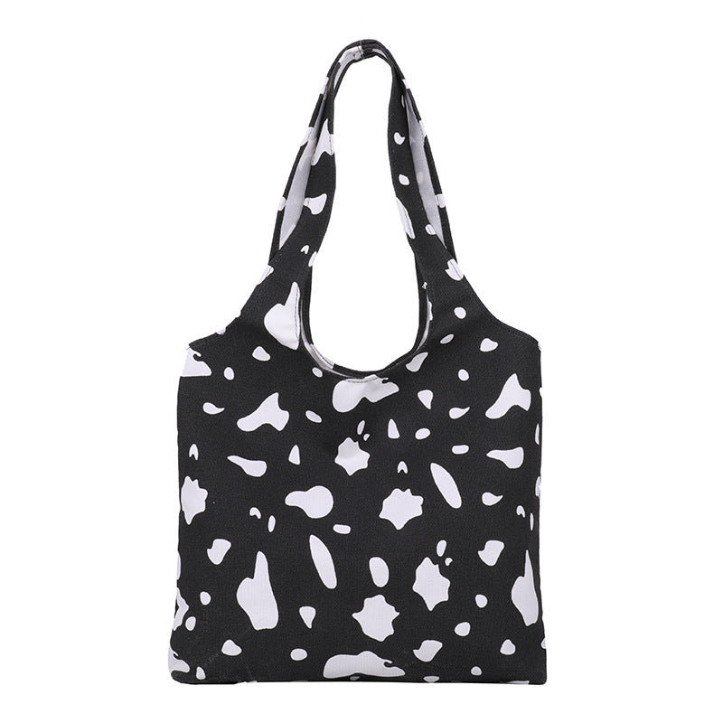 Cow Pattern Canvas Bag For Women's Spring New Crossbody