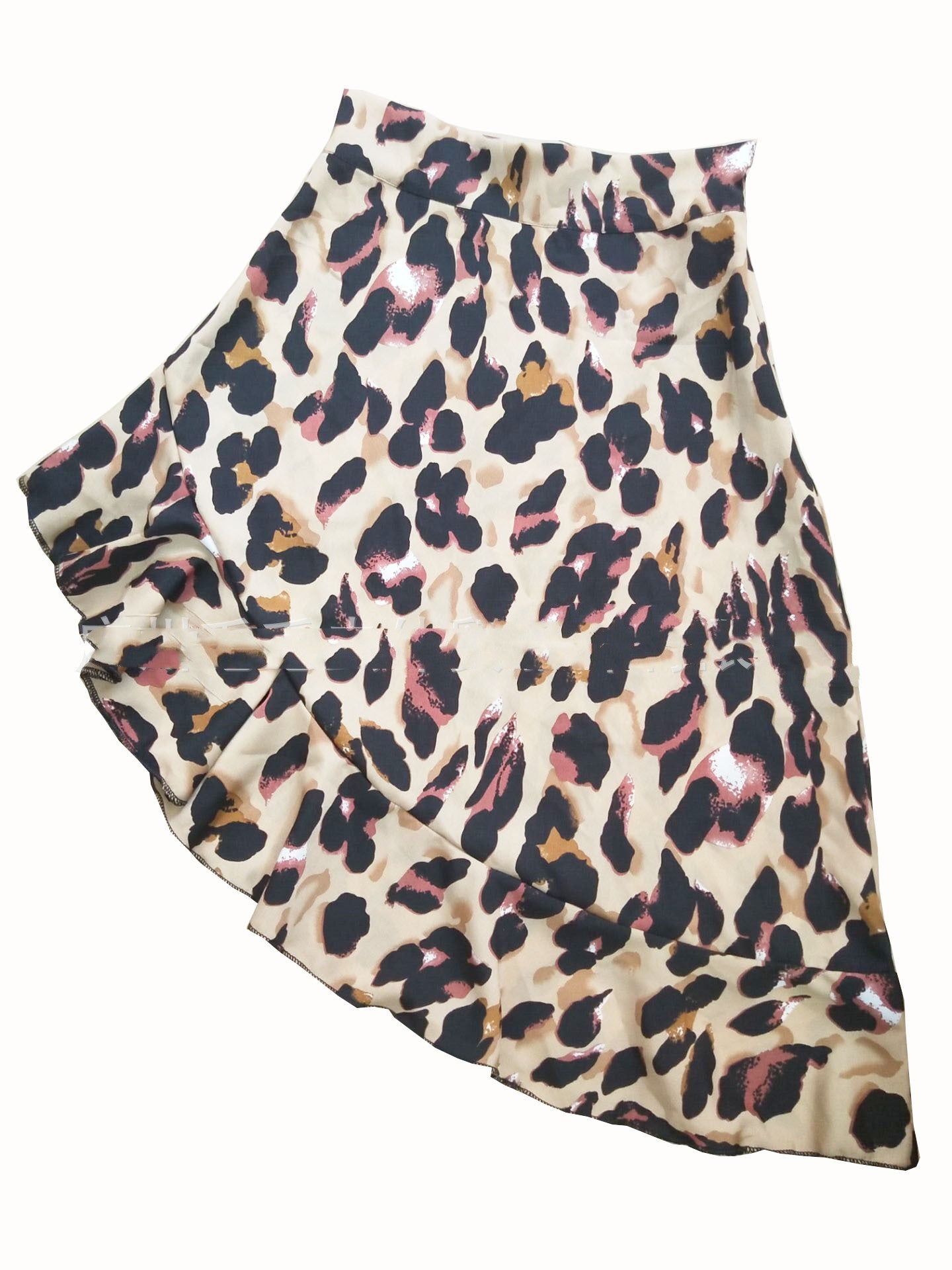 European And American Slim Fit Leopard Print Skirt