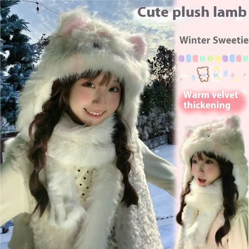 Cute Blush Sweet Plush Cartoon Hat