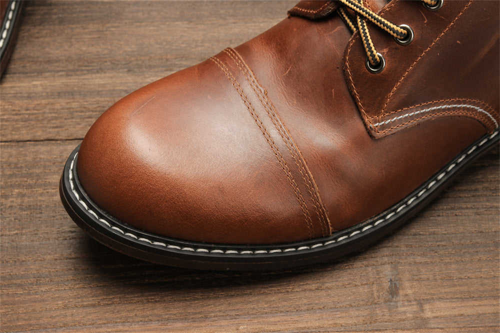 European And American Popular High-top Rubbing Ankle Boots