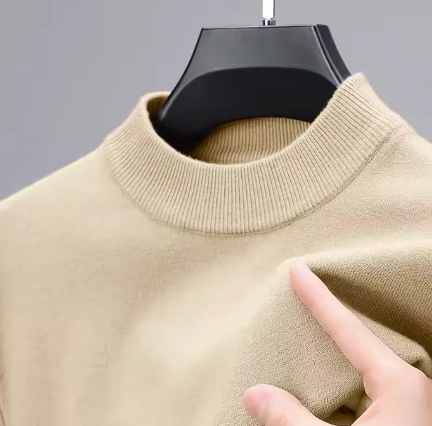Half Turtleneck Thermal Young And Middle-aged Casual Solid Color Sweater