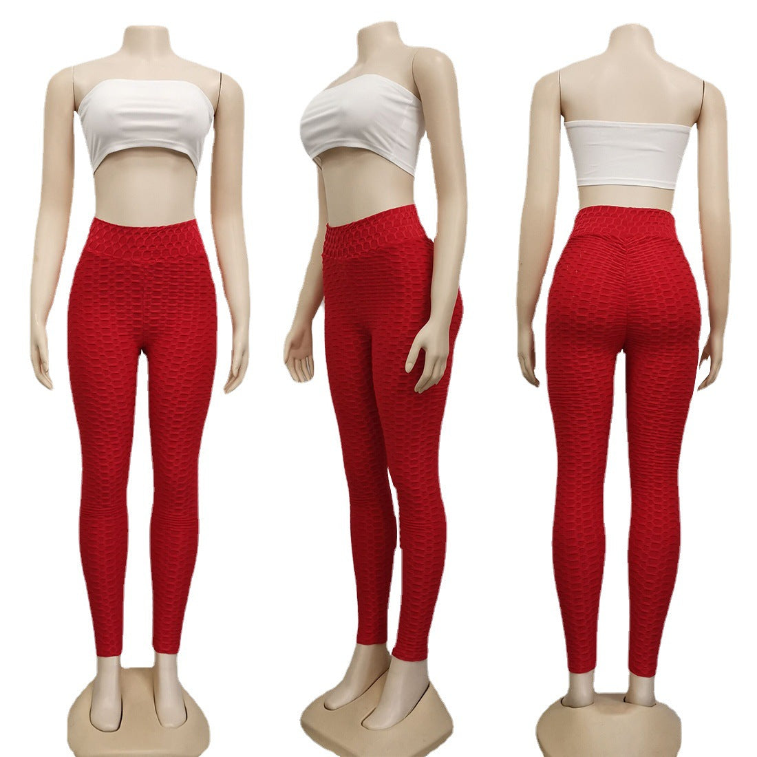 High Elastic Solid Color Personalized Mesh Casual Pants