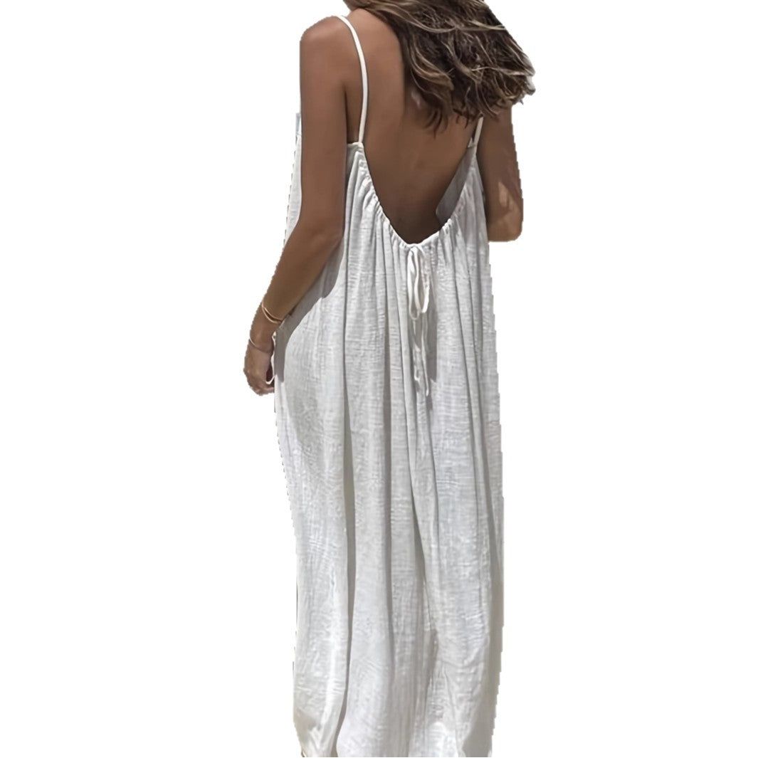 Backless Loose Long Home Wear Dress