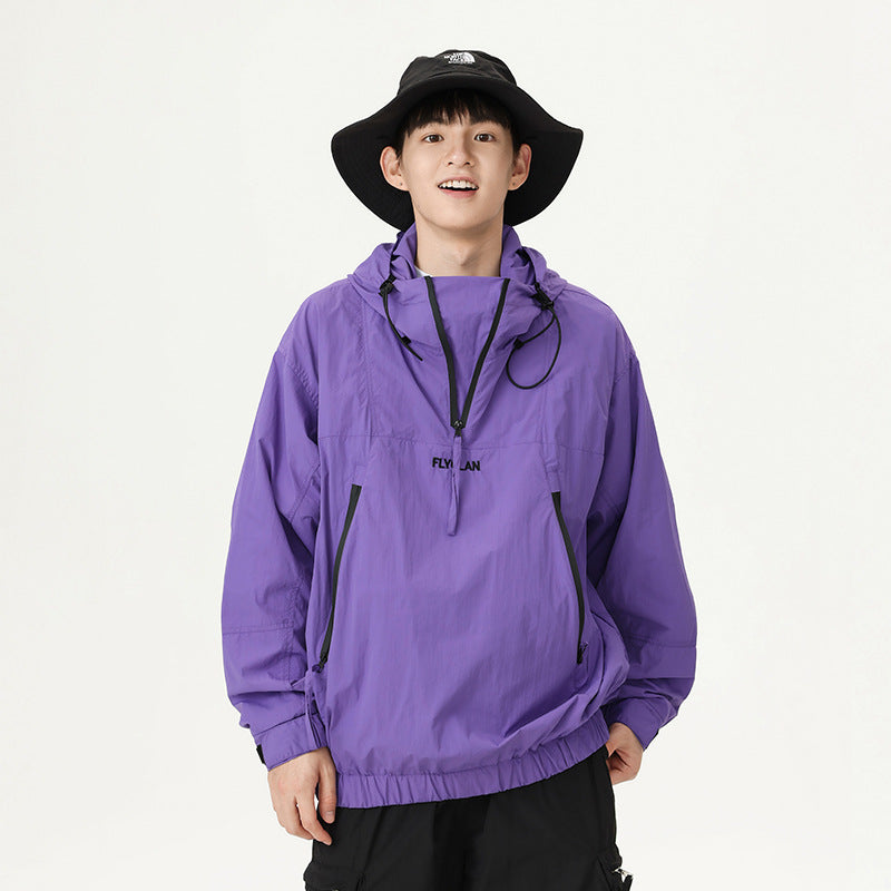 Amerikansk retro halfzip-jakke