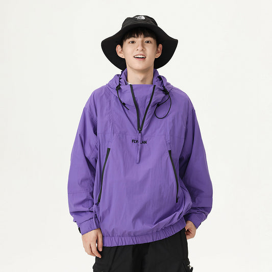 Amerikansk retro halfzip-jakke