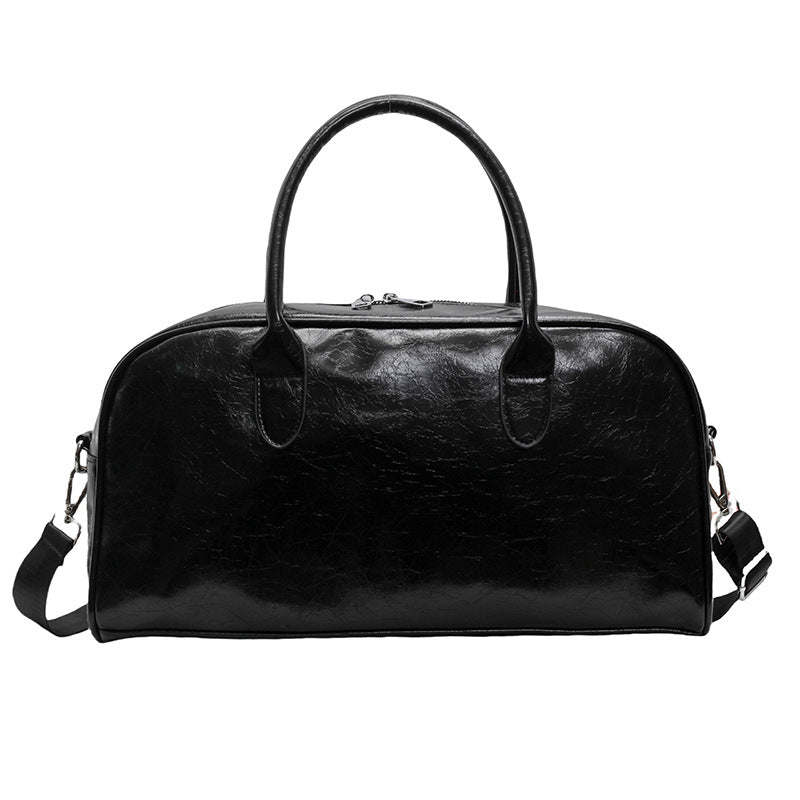 Travel Women's Lightweight Storage PU Leather Large Capacity Outing Luggage Bag