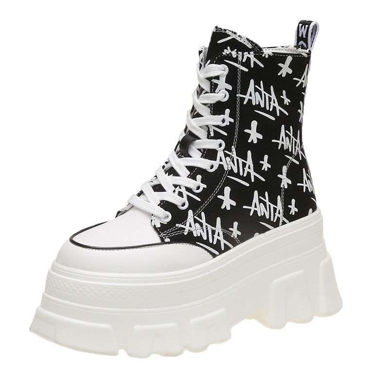 Women's Trendy Leopard Print Platform Canvas Shoes