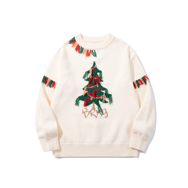 Autumn Couple Advanced Versatile Round Neck Long Sleeve Knitted Sweater