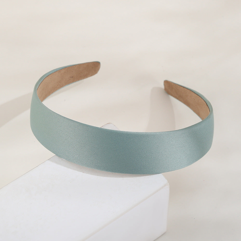Color Elegant Headband Solid Color Baidu Headband Wide Fabric High Skull Top Headband