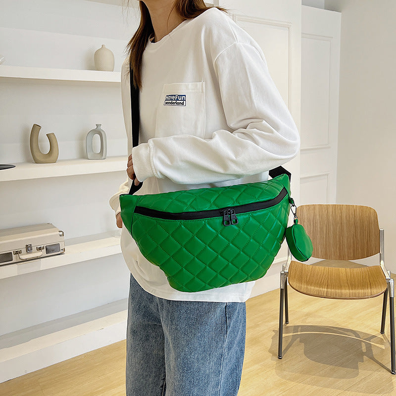 Fashion Diamond Embroidery Thread Shoulder Messenger Bag