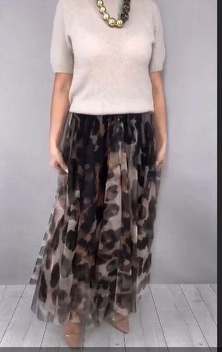 Womens Mesh Skirt Solid-color Casual TopT-shirt