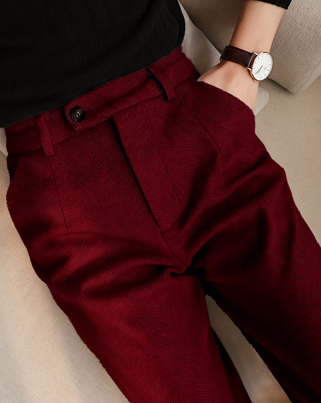 Women's High Waist Slimming And Straight Casual Trousers