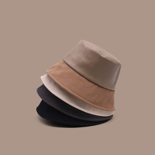Stylish Color-block Bucket Hat That Flatters The Face For A Slimming Effect
