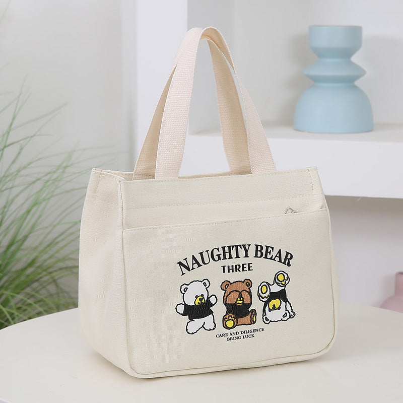 Canvas Handbag Carry Out Storage